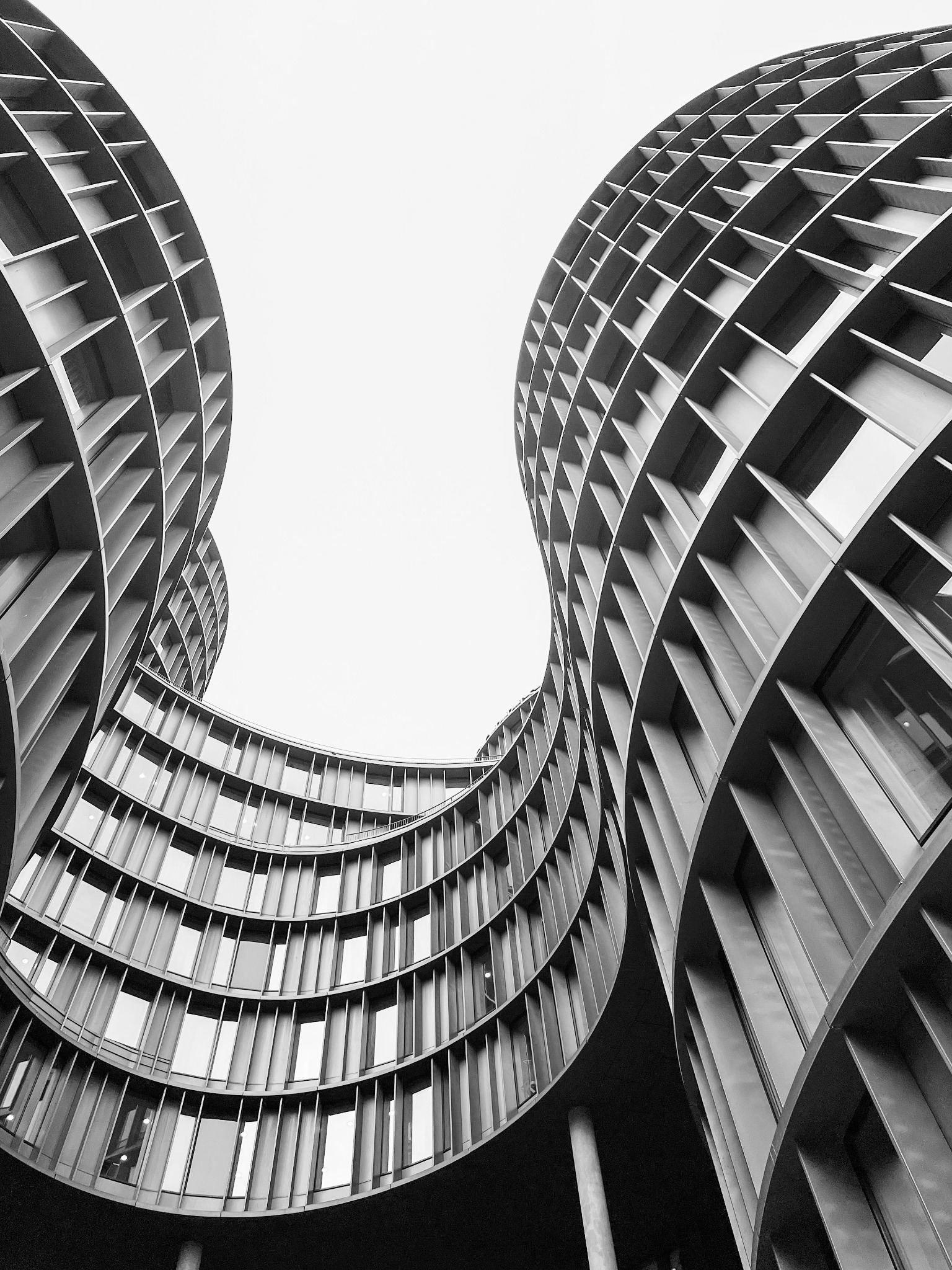 Architectural Building with strong light and material character